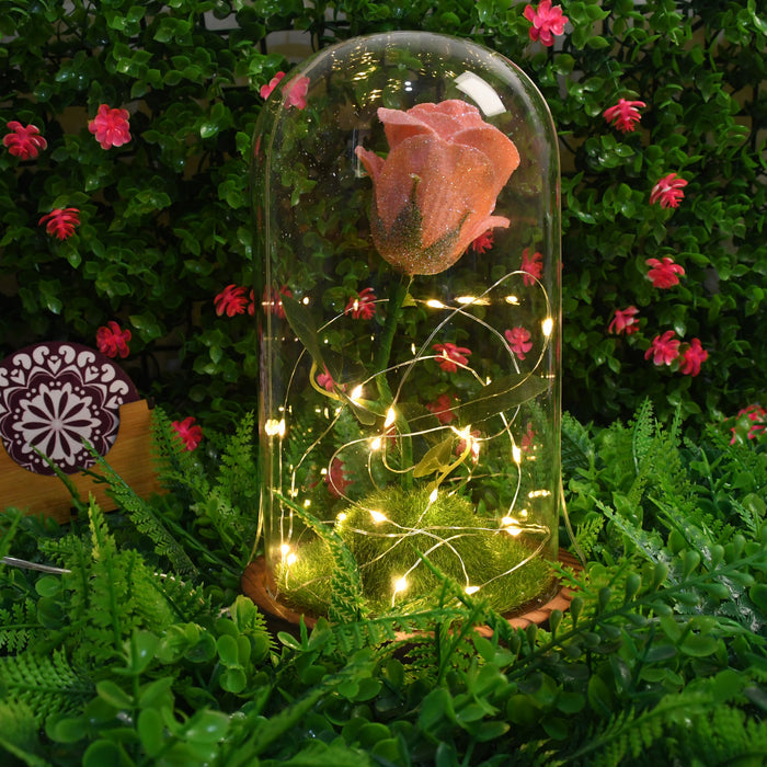 Glass Flower with Led Light Great Gift (1 Set)