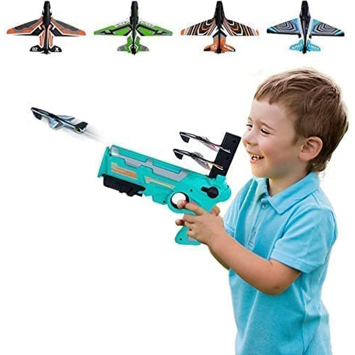 Airplane Launcher Gun Toy with Foam Glider Planes, Air Battle Gun Toys ( 5 Plane Include )