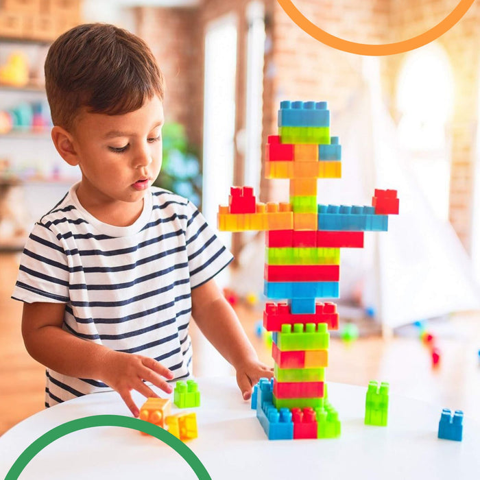 Blocks Set for Kids, Play Fun and Learning Blocks for Kids (Multicolor, 60 Bricks Blocks)