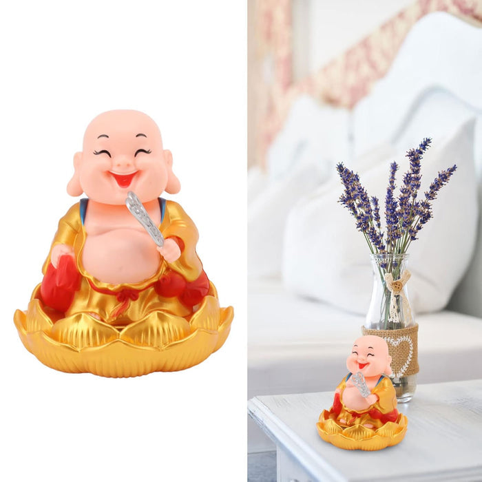 Solar Power Moving Buddha Car Ornament