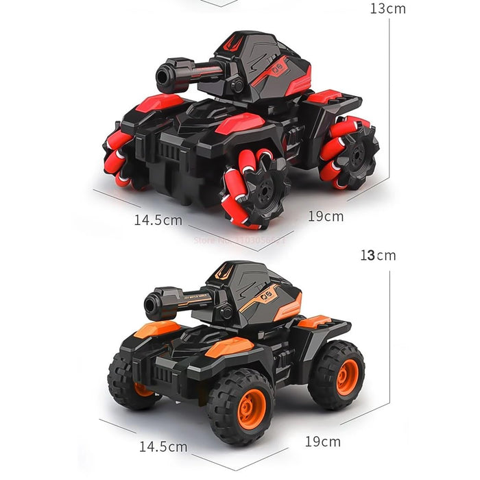 RC Vehicle 4WD Off Road Climbing Vehicle Water Bomb Armored Tank Battle Launcher Toy Car With Remote