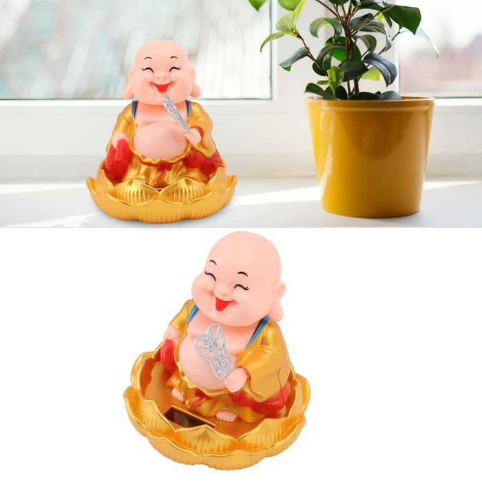 Solar Power Moving Buddha Car Ornament