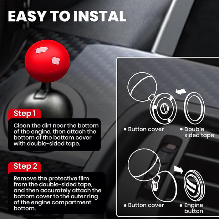 Ball Design Car Push Start Button Rocker / Cover