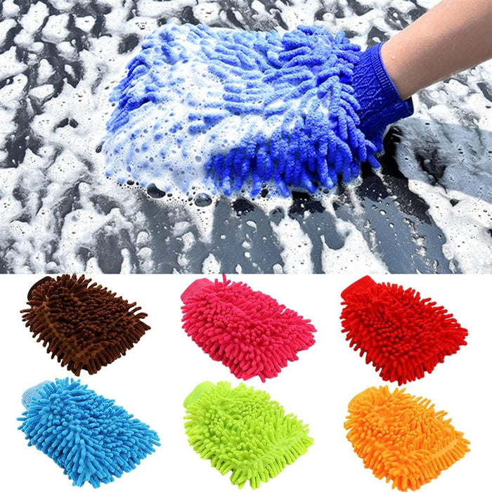 Double Sided Microfiber Hand Glove Duster (Mix Color) Set of 2