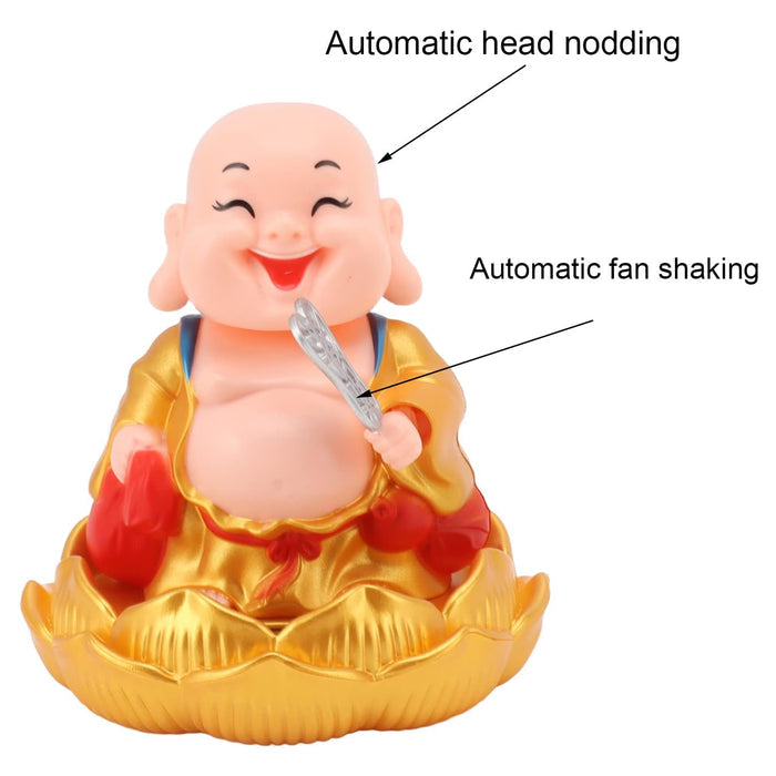 Solar Power Moving Buddha Car Ornament