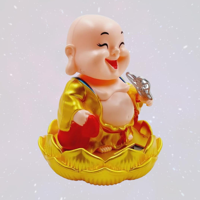 Solar Power Moving Buddha Car Ornament