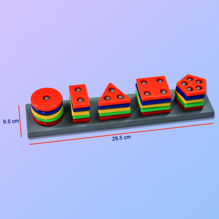 Geometric Brick - 5 Angle Matching Column Blocks for Kids - Preschool Educational Learning Toys