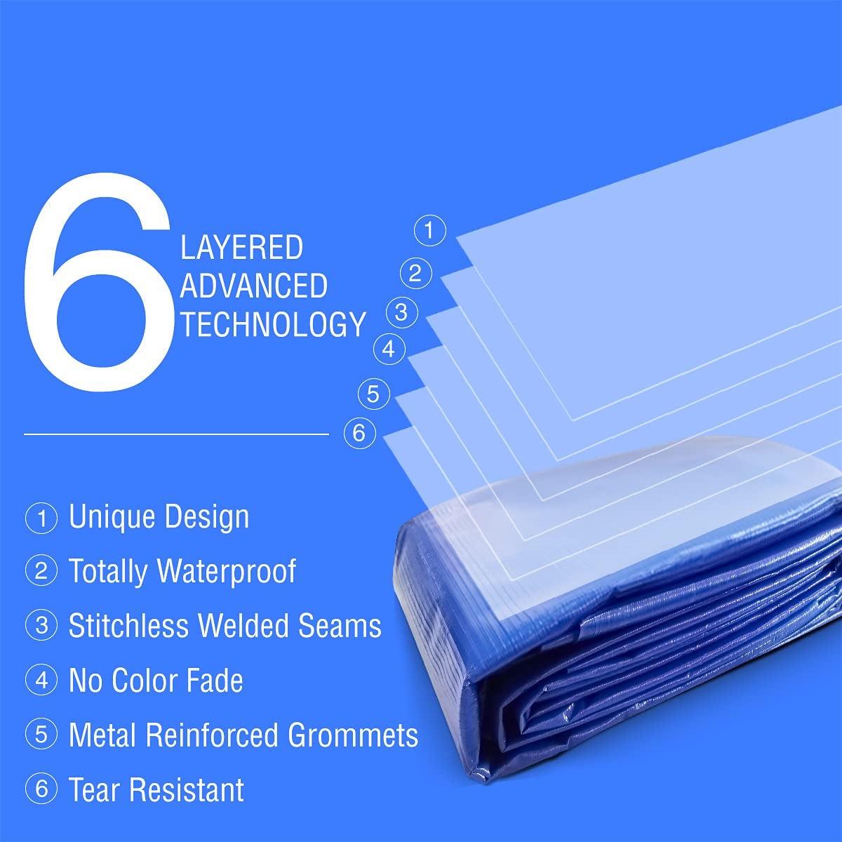 Tarpaulin UV Treated Waterproof 160GSM Plastic Sheet (9x6 ft)