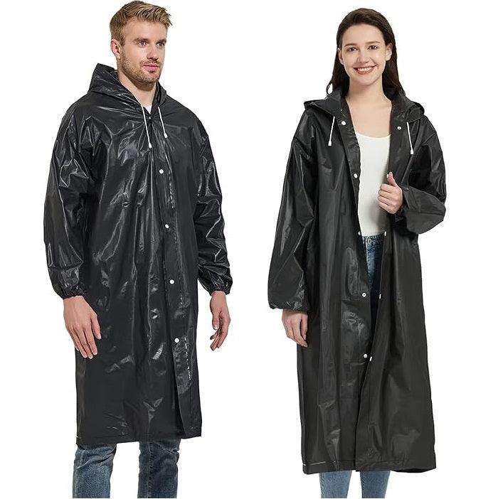 Unisex Raincoat With Hood | Waterproof Rain Poncho | Reusable | Lightweight | Universal Size | Raincoat for Men and Women